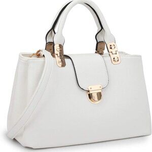 Women Satchel Handbags Top Handle Purse Medium Tote Bag Vegan Leather Shoulder B